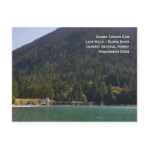 Lake Mills en Glines Canyon Dam Briefkaart