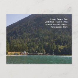 Lake Mills en Glines Canyon Dam Briefkaart