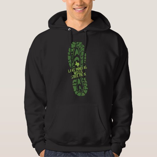 Lake Mineral Wells State Park Texas Tx Hiking Boot Hoodie (Voorkant)