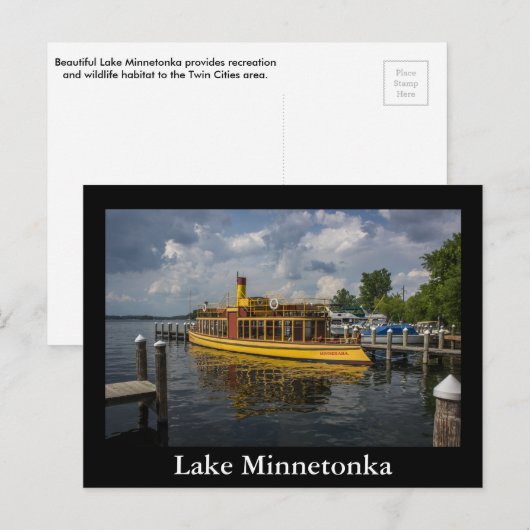 Lake Minnetonka Briefkaart (Voorkant / Achterkant)