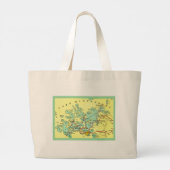 Lake Minnetonka Kaart Grote Tote Bag (Achterkant)
