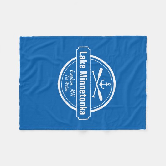 Lake Minnetonka Minnesota ankerplaats en naam Fleece Deken (Voorkant (Horizontaal))