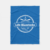 Lake Minnetonka Minnesota ankerplaats en naam Fleece Deken (Voorkant)