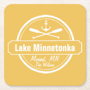 Lake Minnetonka Minnesota ankerplaats en naam Kartonnen Onderzetters