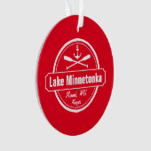 Lake Minnetonka Minnesota ankerplaats en naam Ornament (voorkant)