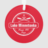 Lake Minnetonka Minnesota ankerplaats en naam Ornament (achterkant)