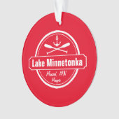 Lake Minnetonka Minnesota ankerplaats en naam Ornament (voorkant)