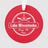 Lake Minnetonka Minnesota ankerplaats en naam Ornament (voorkant)