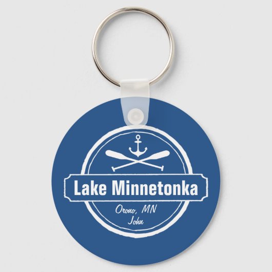 Lake Minnetonka Minnesota ankerplaats en naam Sleutelhanger (Voorkant)