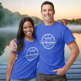 Lake Minnetonka Minnesota ankerplaats en naam T-shirt