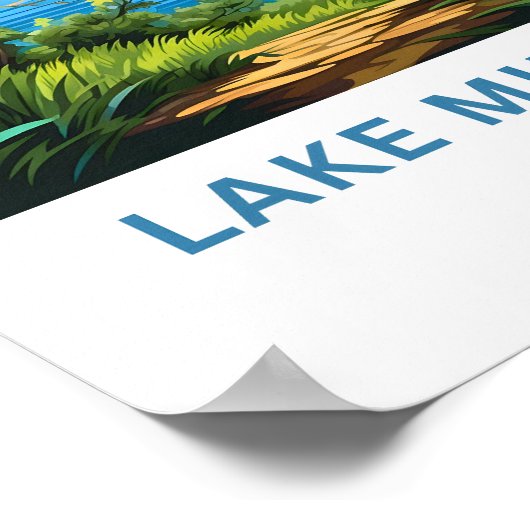 Lake Minnetonka Minnesota Reisprint Poster (Hoek)