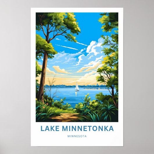 Lake Minnetonka Minnesota Reisprint Poster (Voorkant)