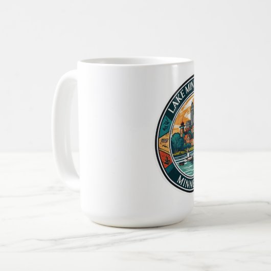 Lake Minnetonka, Minnesota vissen en varen Koffiemok (Voorkant links)
