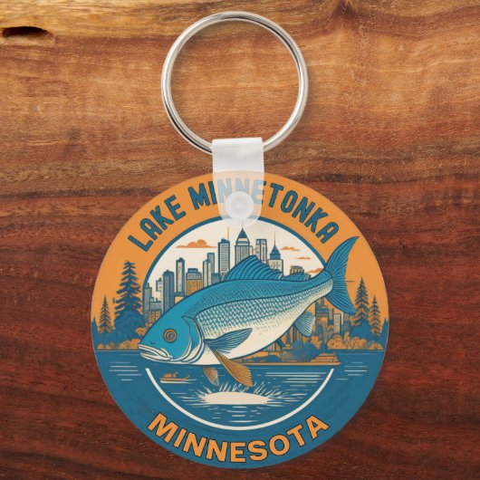 Lake Minnetonka, Minnesota vissen en varen Sleutelhanger (Achterkant)