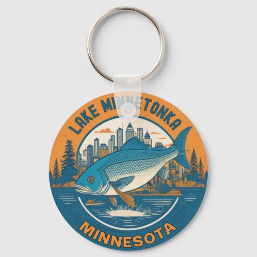 Lake Minnetonka, Minnesota vissen en varen Sleutelhanger (Achterkant)