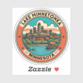 Lake Minnetonka, Minnesota vissen en varen Sticker (Vel)