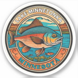 Lake Minnetonka, Minnesota vissen en varen Sticker