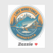 Lake Minnetonka, Minnesota vissen en varen Sticker (Vel)