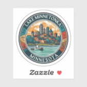 Lake Minnetonka, Minnesota vissen en varen Sticker (Vel)