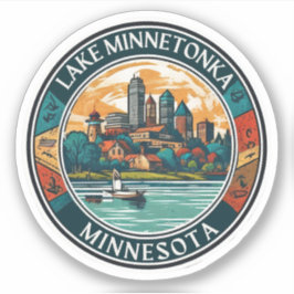 Lake Minnetonka, Minnesota vissen en varen Sticker