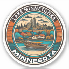 Lake Minnetonka, Minnesota vissen en varen Sticker