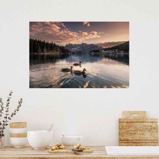 Lake Misurina | Dolomites, Italië Poster (Keuken)