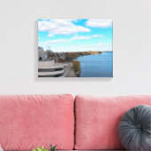 Lake Monona en Downtown Madison Canvas Afdruk (Insitu (Woonkamer))