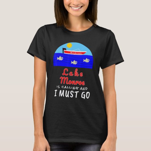 Lake Monroe Indiana Souvenir T-shirt (Voorkant)