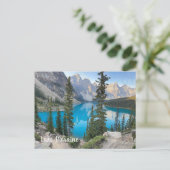 Lake Moraine bij Banff Canada Feestdagenkaart (Staand voorkant)
