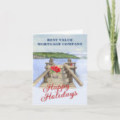 Lake Mountain Dock Business Budget Vakantie Kaart (Voorkant)