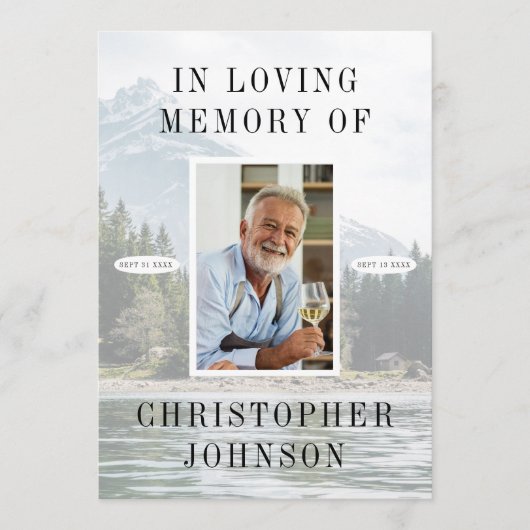 Lake Mountain Photo 2-Page Funeral Programme Programmakaart (Voorkant)