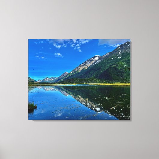 Lake Mountain reflecties Canvas Afdruk (Voorkant)