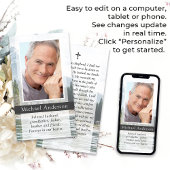 Lake Mountains Memorial Begrafenis Gebed Kaart