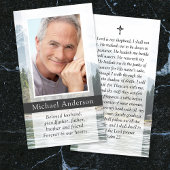 Lake Mountains Memorial Begrafenis Gebed Kaart