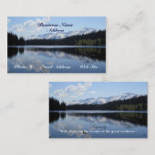Lake Mountains Schilderachtig Beauty Visitekaartje (Voorkant / Achterkant)