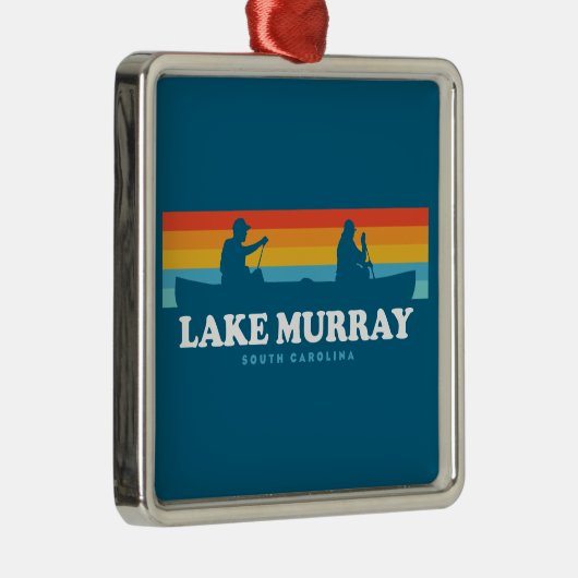 Lake Murray South Carolina Canoe Metalen Ornament (Rechts)
