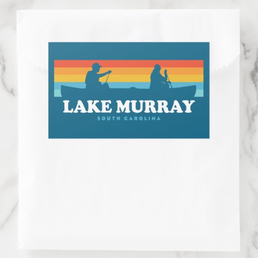 Lake Murray South Carolina Canoe Rechthoekige Sticker (Tas)