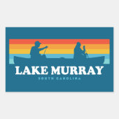 Lake Murray South Carolina Canoe Rechthoekige Sticker (Voorkant)