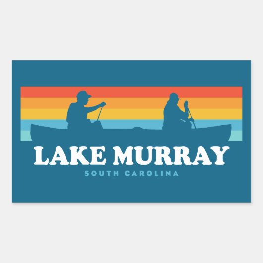 Lake Murray South Carolina Canoe Rechthoekige Sticker (Voorkant)