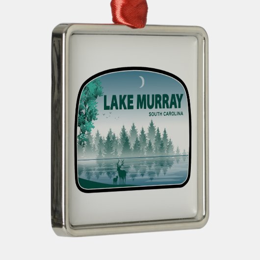 Lake Murray South Carolina Deer Metalen Ornament (Rechts)