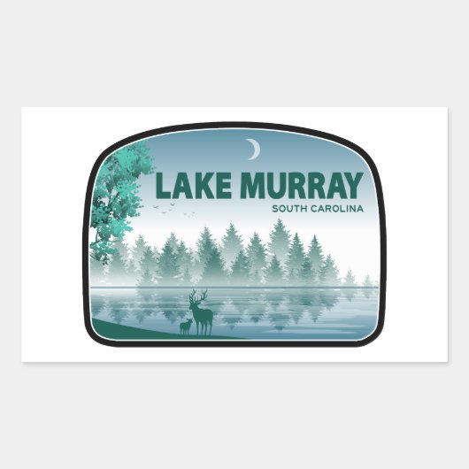 Lake Murray South Carolina Deer Rechthoekige Sticker (Voorkant)