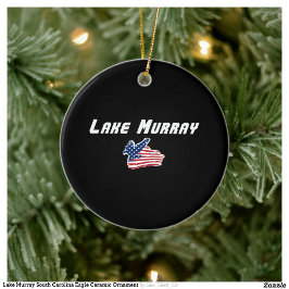 Lake Murray South Carolina Eagle Keramische Versie Keramisch Ornament
