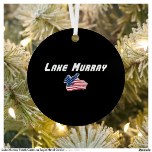 Lake Murray South Carolina Eagle Metalen Cirkel Ornament