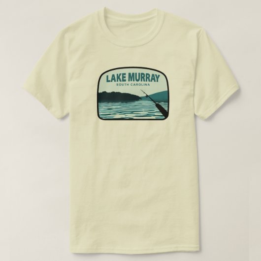 Lake Murray South Carolina Fishing Rod T-shirt (Design voorkant)