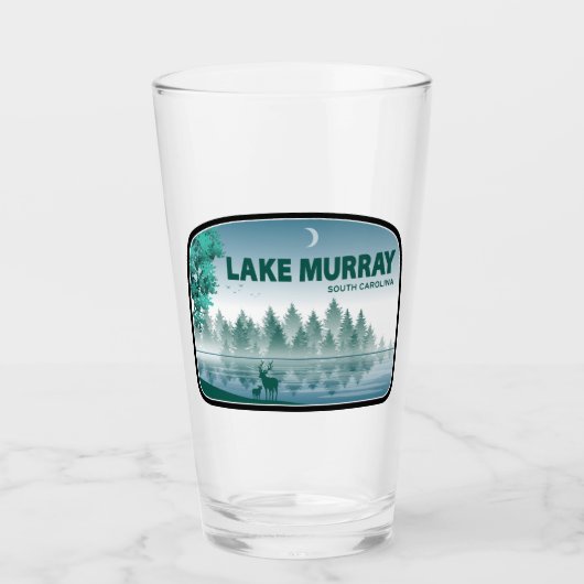 Lake Murray South Carolina Herten Glas (Voorkant)
