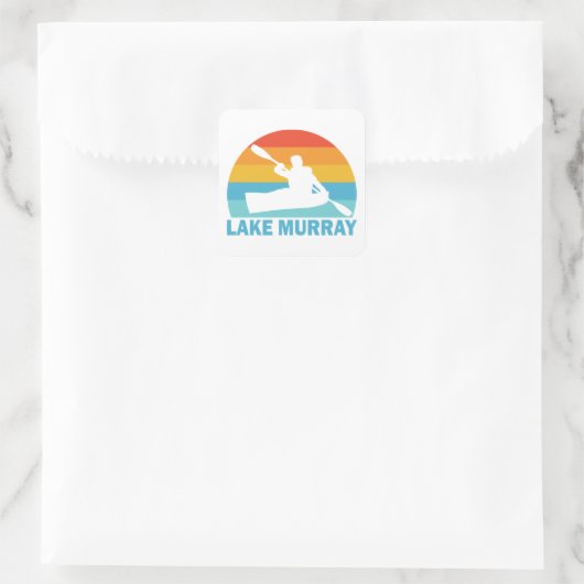 Lake Murray South Carolina Kayak Vierkante Sticker (Tas)