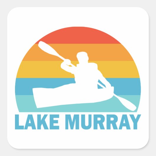 Lake Murray South Carolina Kayak Vierkante Sticker (Voorkant)