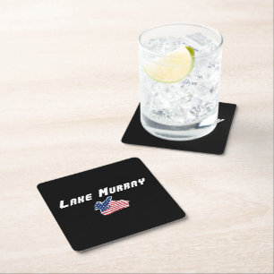 Lake Murray South Carolina Patriotisch Adelaar Cad Kartonnen Onderzetters