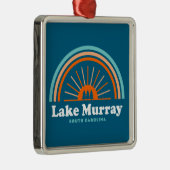 Lake Murray South Carolina Rainbow Metalen Ornament (Rechts)