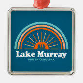 Lake Murray South Carolina Rainbow Metalen Ornament (Voorkant)